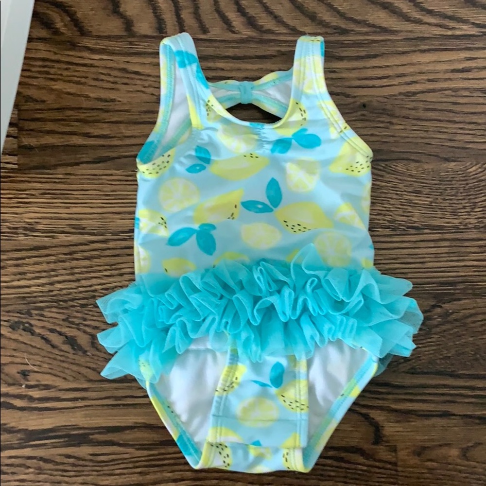 Cat and Jack Baby lemon bathing suit , never worn